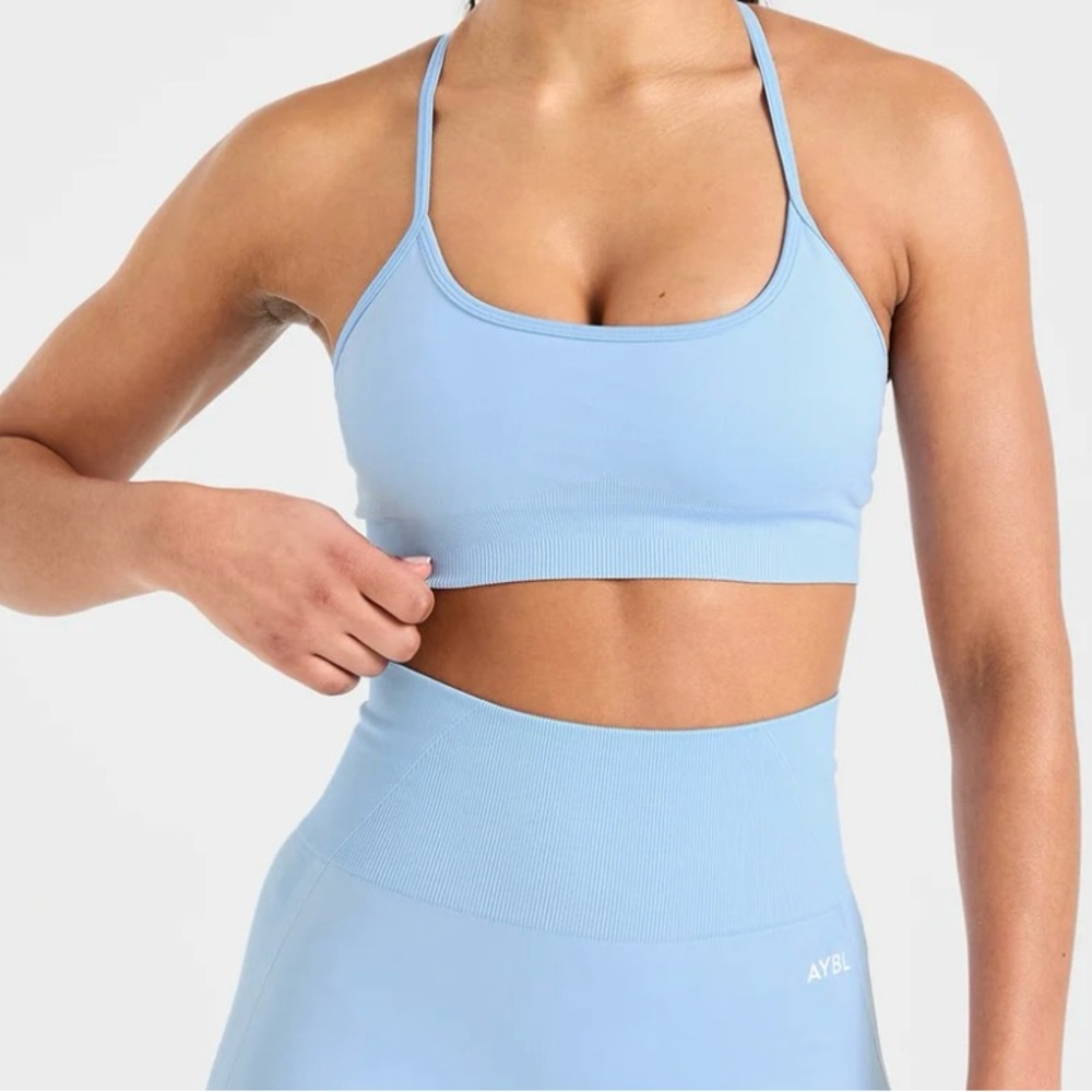 AYBL Empower Sky Blue Sports Bra Medium